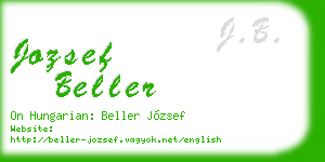 jozsef beller business card